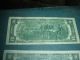 Get 3 $2 Two Dollar Jefferson Dollar Bill Green Seal Series Of 1976 Usa Fed Note Small Size Notes photo 6
