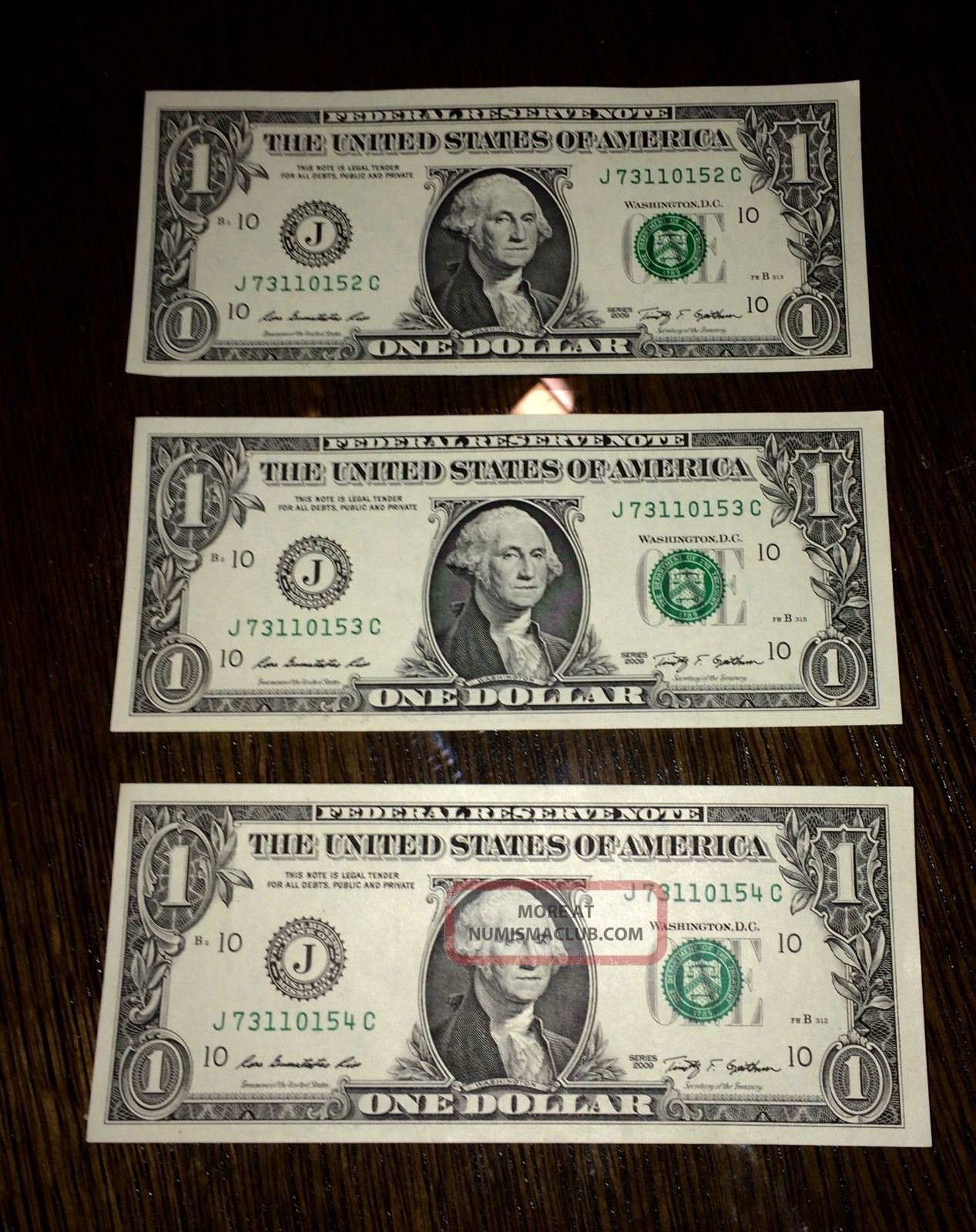 2009 3 - 1$ Federal Reserve Note Sequential Numbers