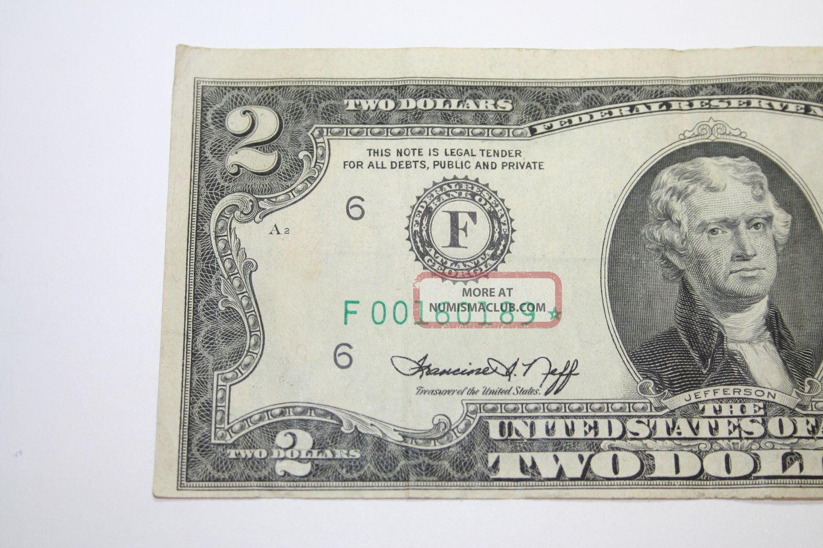 1976 Two Dollar Star Note Frb Atlanta 2 Bill Great Price