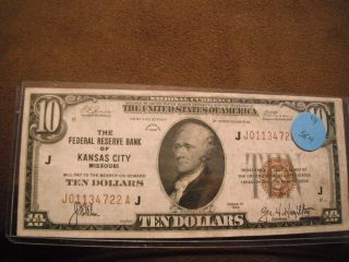 1929 10 Dollar Federal Reserve Note photo