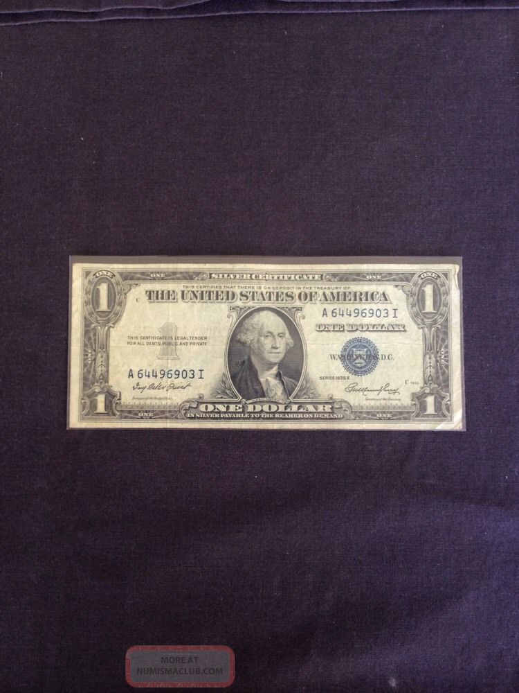 1935 E $1 Us Silver Certificate Note Item A040 You Grade It Small Size Notes photo