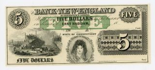 1800 ' S $5 The Bank Of - England At Goodspeed ' S Landing - Connecticut Note Cu photo