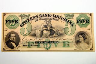 Up Is One Obsolete Citizen ' S 1857 Bank Of Louisiana At Shreveport - Cu photo