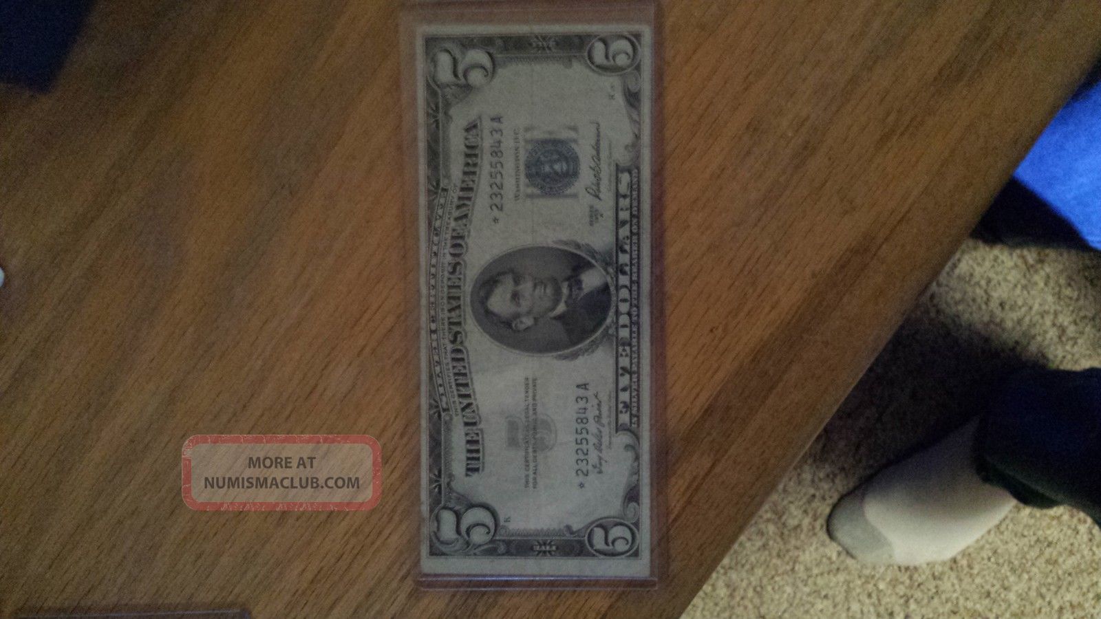 1953 A $5 Silver Certificate Star Note 23255843 A Small Size Notes photo