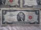 5 Different $2 Red Seal Usn ' S 1953,  A,  B,  C,  & 1963 Series $10 Face Value Small Size Notes photo 4