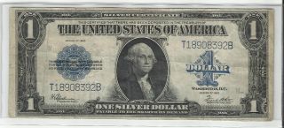 Series 1923 Large Size $1 Silver Certificate Xf Blue Seal photo