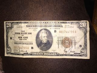 1929 York Federal Reserve Note Decent photo