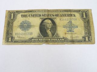 1923 Series Blue Seal $1 George Washington Dc United States Note - photo