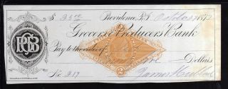 1877 - Grocers & Producers Bank - (black) - Providence,  R.  I.  C/w Revenue photo