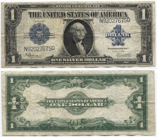 1923 $1 Silver Certificate - Large Size (675d) photo