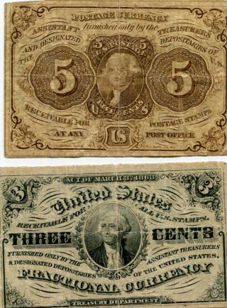 Docs (2) Piece Fractional Currency Offering - Tough Issues In Circulated Nr photo