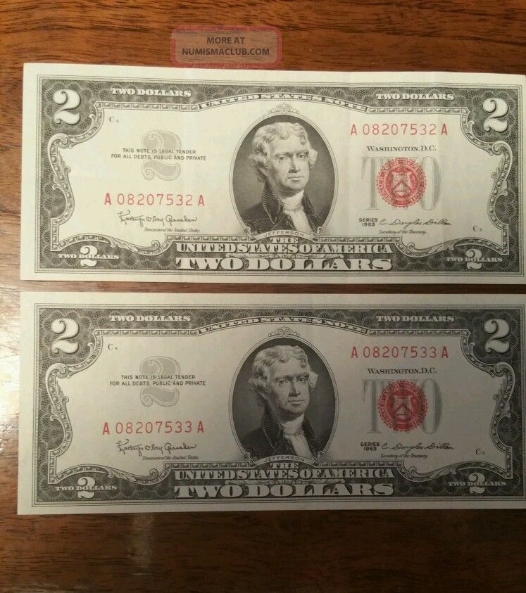 4 Face Value 2 1963 2 Bills Numerical Order Near 4 Face Value 2 1963 2 Bills Numerical Order Near