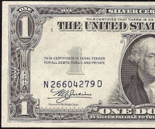 1935 C $1 Dollar Silver Certificate About Uncirculated Blue Seal Note Currency photo