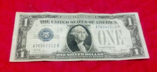 Us 1928a $1 Silver Certificate Note - Circulated photo