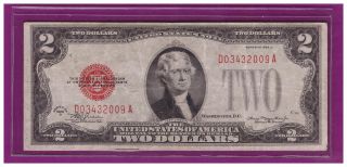 1928d $2 Dollar Bill Old Us Note Legal Tender Paper Money Currency Red Seal L30 photo