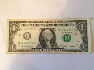 Federal Reserve Note.  Fancy Numbered photo
