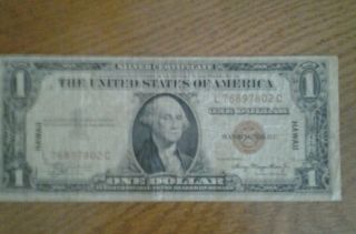 Hawaii Star Note 1935a $1 Silver Certificate / Wwii Currency photo