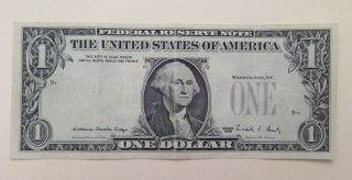 Series 1988 $1 Missing Seals And Serial S Error Note photo