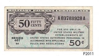 U.  S.  Military Payment Certificate 50 Cents Series 461 (p2011) photo