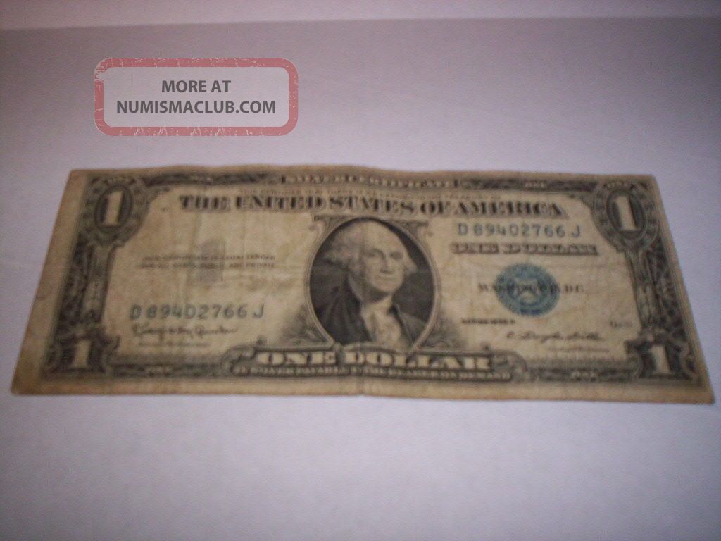 1935 One Dollar Silver Certificate Series H Small Size Notes photo