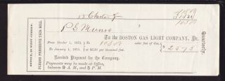 1873 The Boston Gas Light Company - Boston,  Mass photo