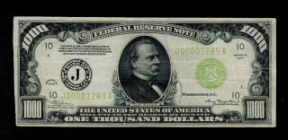 United States 1000 Dollars 1934 Pick 435a F - Vf. photo