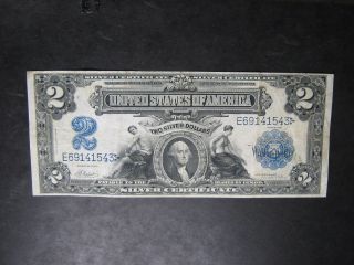 1899 $2 Silver Certificate - - Somewhat Scarce photo