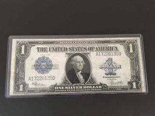 1923 Large Size $1 Dollar Bill Silver Certificate Very photo