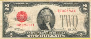 1928 B $2 United States Note photo
