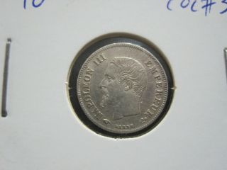 France 20 Centimes,  1860/50a,  Silver,  Km 778 - (ref:g6 48) photo