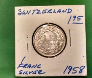 Switzerland Franc,  1958 photo
