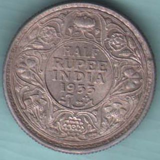British India - 1945 - Lahore - One Rupee - Kg Vi - Rare Silver Coin - K24 photo