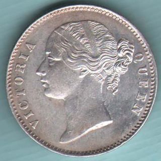 East India Company - 1840 - Divided Legent - One Rupee - Rare Silver Coin K - 23 photo