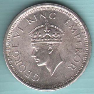 British India - 1945 - Lahore - One Rupee - Kg Vi - Rare Silver Coin - K22 photo
