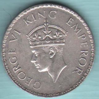 British India - 1940 - One Rupee Kg Vi - Rare Coin K18 photo