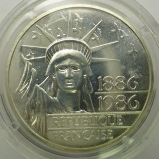 1886 - 1986 100 Francs “statue Of Liberty” 100th Anniversary 90 Piedford Silver photo