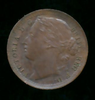 Great Britain 1884 1/3 Farthing (bronze) photo