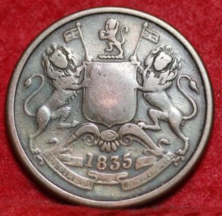 1835 East India Company Half Anna Foreign Coin S/h photo