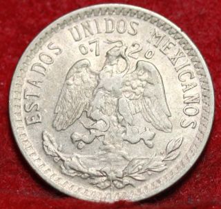 1920 Mexico 20 Centavos Silver Foreign Coin S/h photo