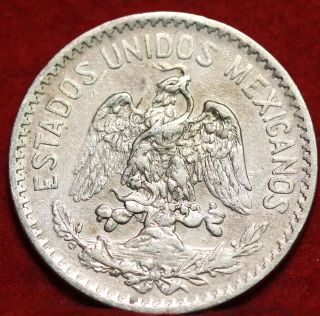 1907 Mexico 50 Centavos Strait 7 Silver Foreign Coin S/h photo