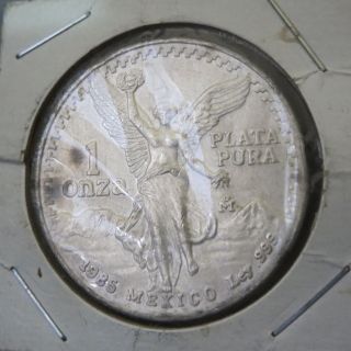 1985 Mexico 1 Oz Silver Libertad Coin 1 Onza Plata Pura photo