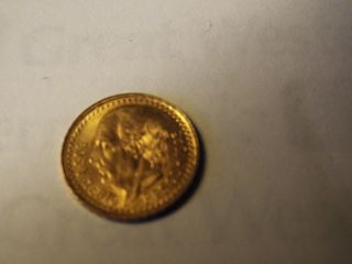 1945 Estados Unidos Mexicanos Dos Y Medo Pesos Mexico 2 1/2 Peso Gold Coin photo