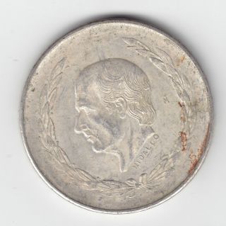 1953 Mexico Silver 5 Pesos.  Bin - 3 photo