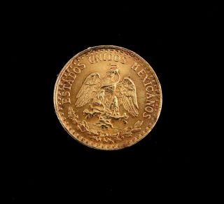 1945 Mexico Dos Pesos Gold Coin photo