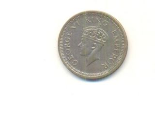 1945 British India Kgv1 King George V1 One Rupee Coin. photo