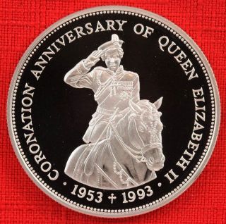 Belize: 1993 Proof $2,  Qeii Coronation 40th, .  925 Silver,  Capsule - Top Grade photo