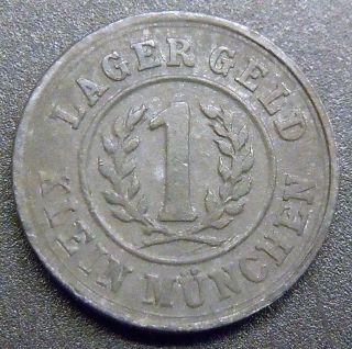 Austria,  1915 1 Heller Lagergeld Klein Munchen Pow Currency Token Au,  (3 Pics) photo