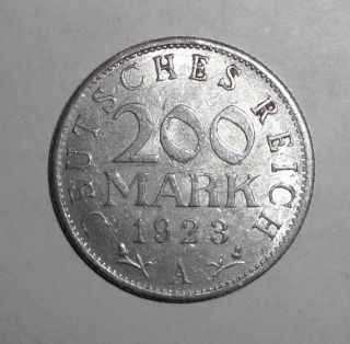 1923 - A Germany 200 Marks,  Eagle,  Coin photo