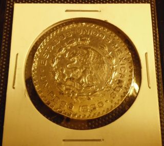 1960 One Mexican Peso Large Silver Mexico Silver Dollar Coin Un Peso Plata Nr22 photo