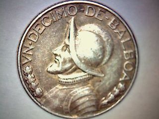 1931 Silver Panama Coin,  Vn - Decimo - De - Balboa,  Circulated But photo